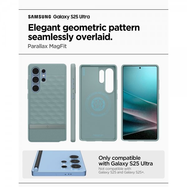 Spigen Samsung Galaxy S25 Ultra Kuori Parallax MagFit Sage Green