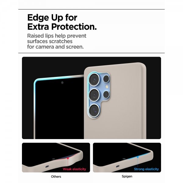 Spigen Samsung Galaxy S25 Ultra Kuori Silicone Fit MagFit Natural Titanium