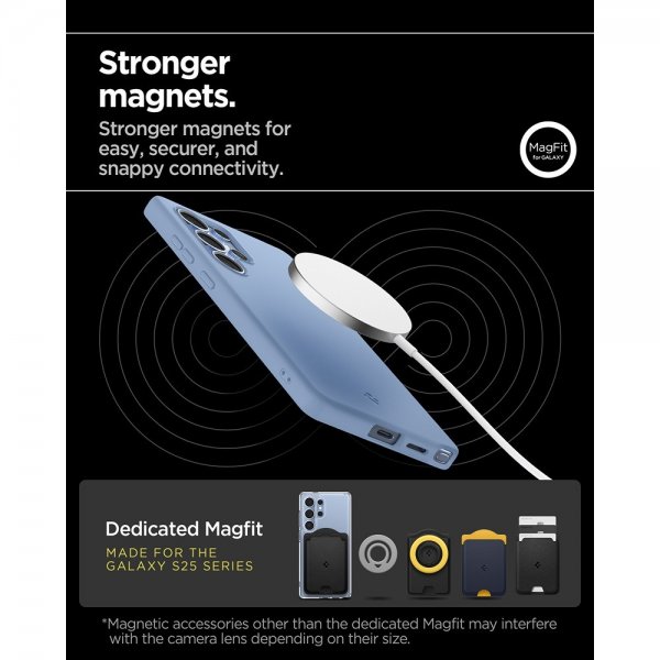 Spigen Samsung Galaxy S25 Ultra Kuori Silicone Fit MagFit Sapphire Blue