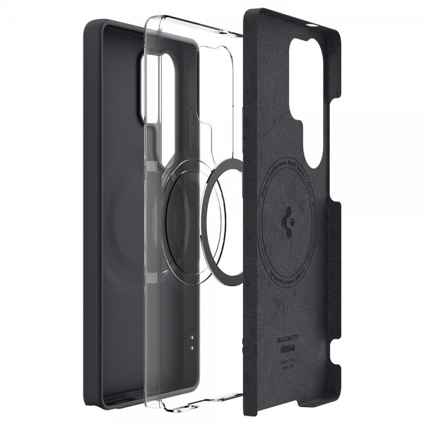 Spigen Samsung Galaxy S25 Ultra Kuori Silicone Fit MagFit Musta