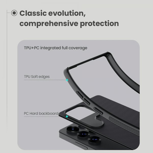 Nillkin Samsung Galaxy S25 Ultra Kuori Super Frosted Shield Pro Musta