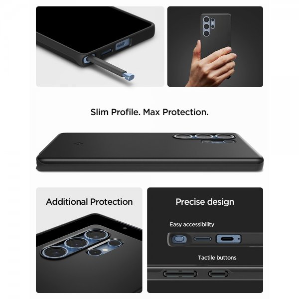 Spigen Samsung Galaxy S25 Ultra Kuori Thin Fit MagFit Musta
