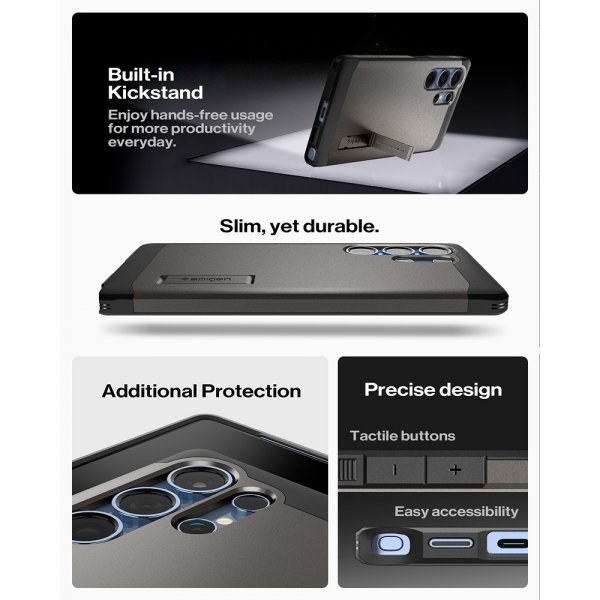 Spigen Samsung Galaxy S25 Ultra Kuoret Tough Armor MagFit Gunmetal