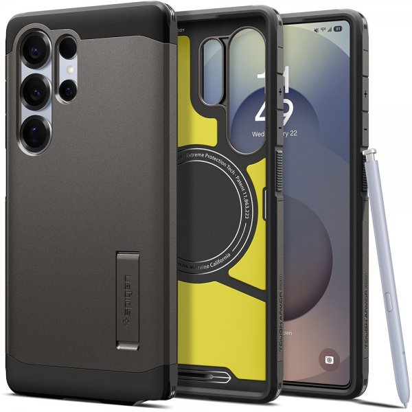 Spigen Samsung Galaxy S25 Ultra Kuoret Tough Armor MagFit Gunmetal