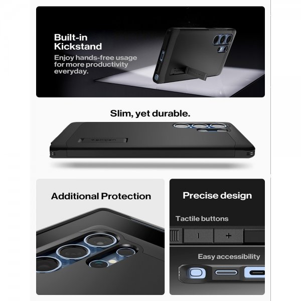 Spigen Samsung Galaxy S25 Ultra Kuori Tough Armor MagFit Musta