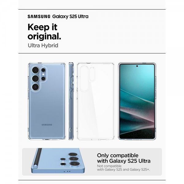 Spigen Samsung Galaxy S25 Ultra Kuori Ultra Hybrid Crystal Clear