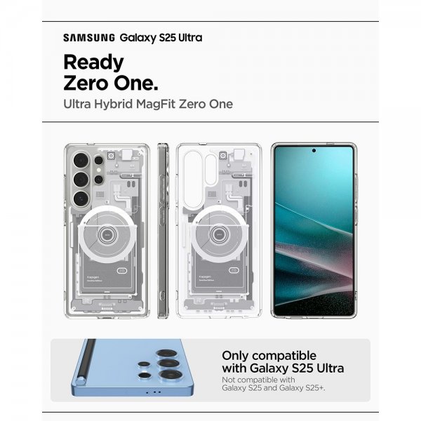 Spigen Samsung Galaxy S25 Ultra Kuori Ultra Hybrid Zero One MagFit Valkoinen