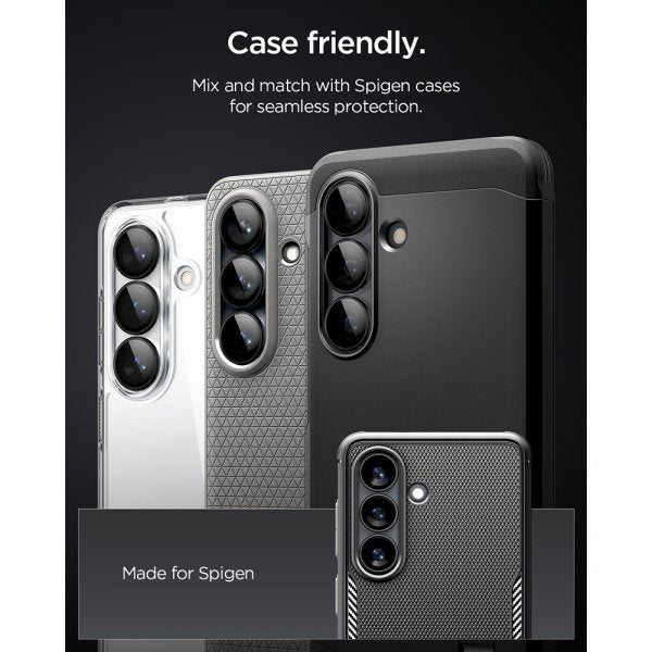Spigen Samsung Galaxy S26 Kamerasuojus GLAS.tR EZ Fit Optik Pro 2-pakkaus Musta