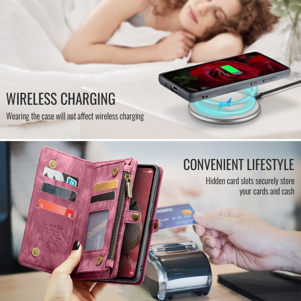 CaseMe Samsung Galaxy S26 Plus -kotelo 008 Series, irrotettava kuori, punainen