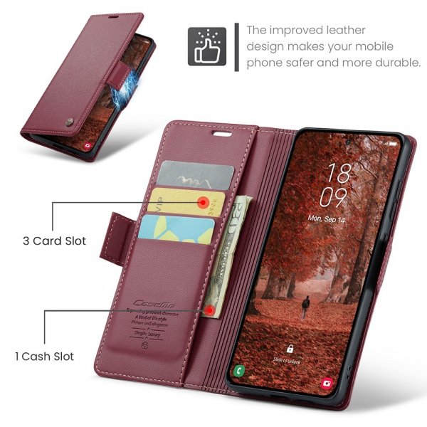 CaseMe Samsung Galaxy S26 Plus Kotelo 023 Series Punainen