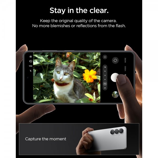 Spigen Samsung Galaxy S26 Plus Kameran Suojalasi GLAS.tR EZ Fit Optik Pro 2-pakkaus, Musta