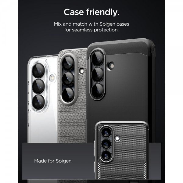 Spigen Samsung Galaxy S26 Plus Kameran Suojalasi GLAS.tR EZ Fit Optik Pro 2-pakkaus, Musta