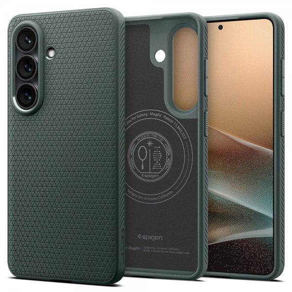 Spigen Samsung Galaxy S26 Plus -kuori Liquid Air MagFit Abyss Green
