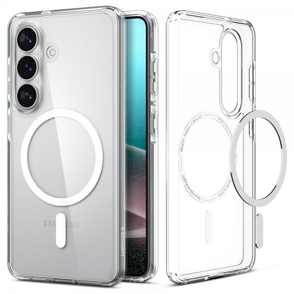 Spigen Samsung Galaxy S26 Plus Ultra Hybrid MagFit kirkas kuori valkoinen