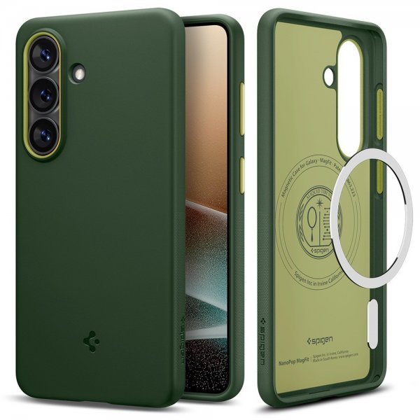 Spigen Samsung Galaxy S26 -suojakuori Nano Pop MagFit Avo Green