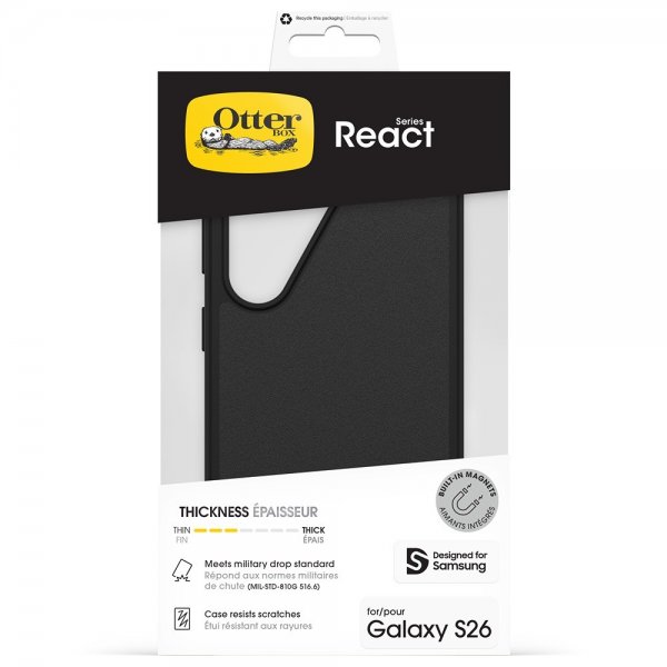 Otterbox Samsung Galaxy S26 -suojakuori React MagSafe, musta