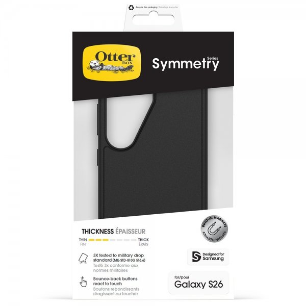 Otterbox Samsung Galaxy S26 -suojakuori Symmetry MagSafe Musta