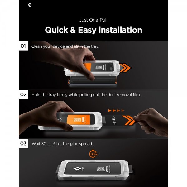 Spigen Samsung Galaxy S26 -näytönsuoja GLAS.tR EZ Fit Pro 2 kpl