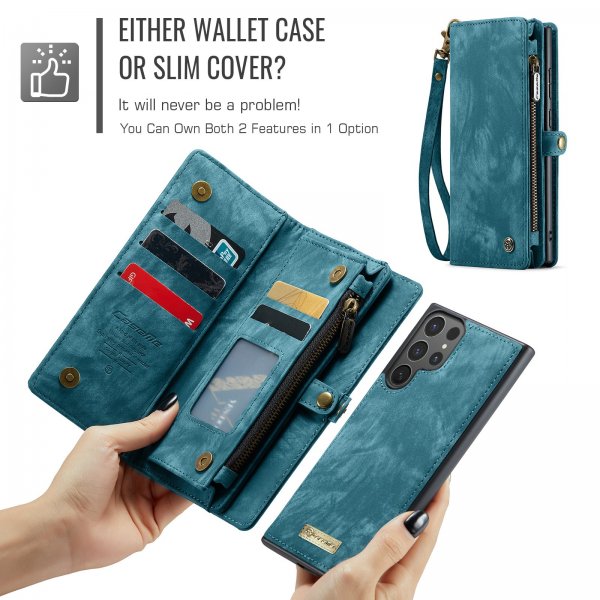 CaseMe Samsung Galaxy S26 Ultra -kotelo 008-sarja, irrotettava kuori, sininen