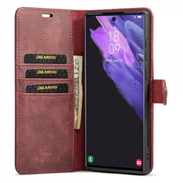 Dg.Ming Samsung Galaxy S26 Ultra Kotelo irrotettavalla kuorella Punainen