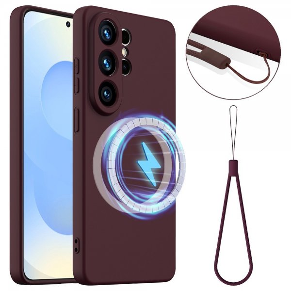 Samsung Galaxy S26 Ultra Kuori hihnalla Silikoni MagSafe Punainen