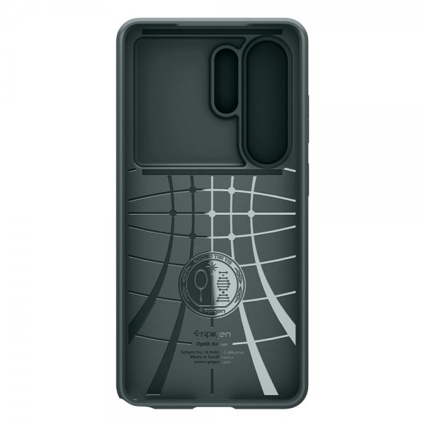 Spigen Samsung Galaxy S26 Ultra Optik Armor Abyss Green -suojakuori