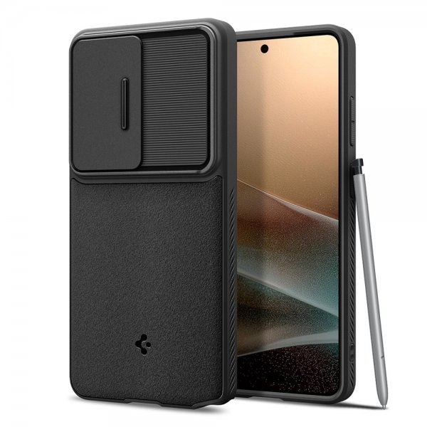 Spigen Samsung Galaxy S26 Ultra Optik Armor -suojakuori, musta