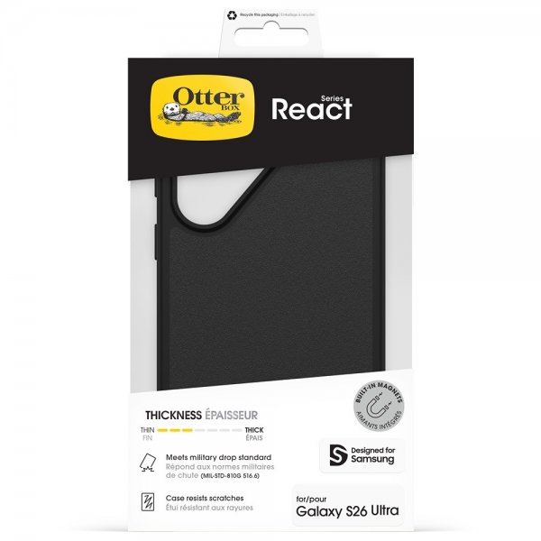 Otterbox Samsung Galaxy S26 Ultra Kuori React MagSafe Musta