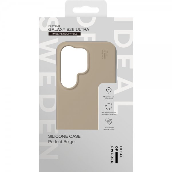 Ideal of Sweden Samsung Galaxy S26 Ultra kuori silikonikotelo MagSafe Perfect Beige
