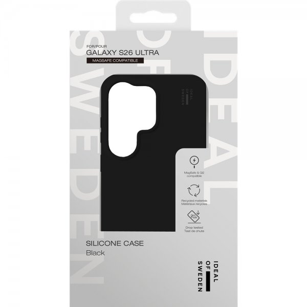 Ideal of Sweden Samsung Galaxy S26 Ultra Kuori Silikonikotelo MagSafe Musta