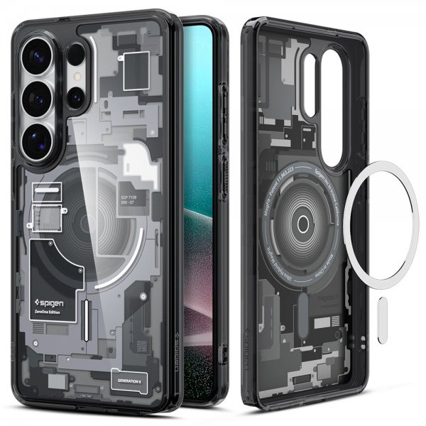 Spigen Samsung Galaxy S26 Ultra -suojakuori Ultra Hybrid MagFit Zero One Musta