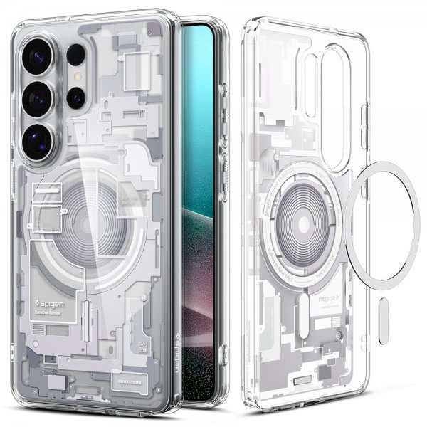 Spigen Samsung Galaxy S26 Ultra -suojakuori Ultra Hybrid MagFit Zero One valkoinen