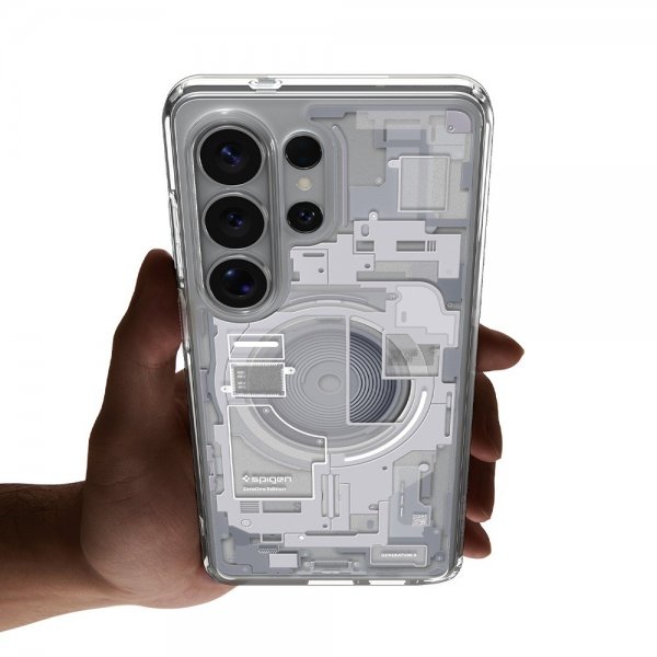 Spigen Samsung Galaxy S26 Ultra -suojakuori Ultra Hybrid MagFit Zero One valkoinen
