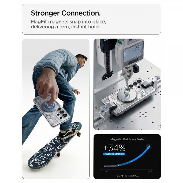 Spigen Samsung Galaxy S26 Ultra -suojakuori Ultra Hybrid MagFit Zero One valkoinen