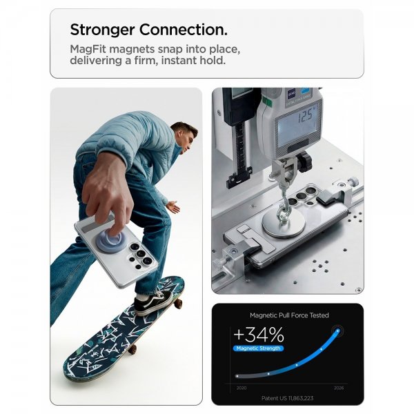 Spigen Samsung Galaxy S26 Ultra Kuori Ultra Hybrid S MagFit Clear White