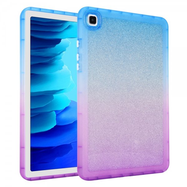 Samsung Galaxy Tab A7 Suojakuori Glitter Liukuvärjätty Sininen Violetti
