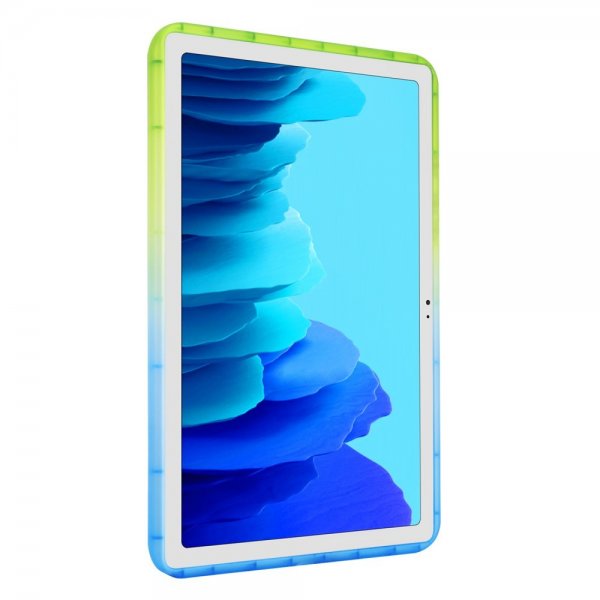 Samsung Galaxy Tab A7 Suojakuori Glitter Liukuvärjätty Vihreä Sininen