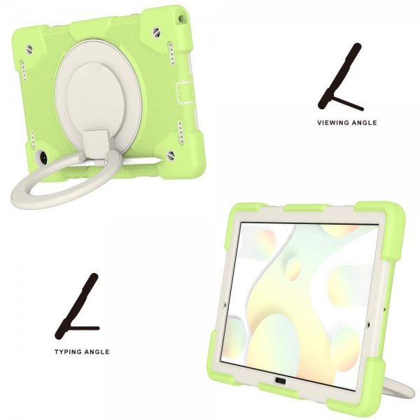 Samsung Galaxy Tab A8 Kuori hihnalla, jalustatoiminnolla, vaaleanvihreä