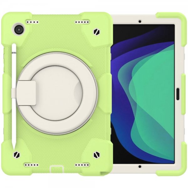 Samsung Galaxy Tab A8 Kuori hihnalla, jalustatoiminnolla, vaaleanvihreä