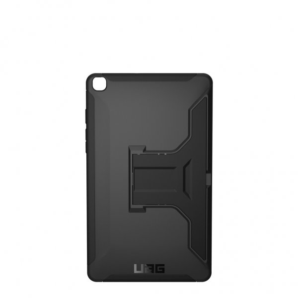 Urban Armor Gear (UAG) Samsung Galaxy Tab A8 Scout Cover -suojakotelo käsihihnalla ja jalustalla, musta
