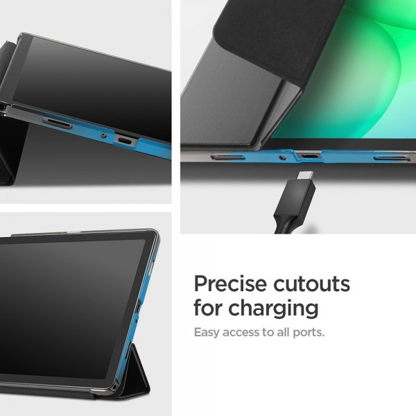 Spigen Samsung Galaxy Tab A9 Plus/Tab A11 Plus suojakotelo Smart Fold, musta