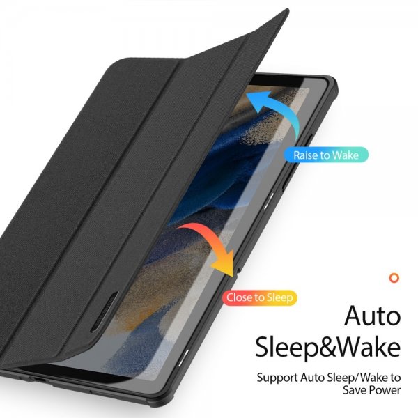 Dux Ducis Samsung Galaxy Tab A9 Plus -kotelo, DOMO-sarja, musta