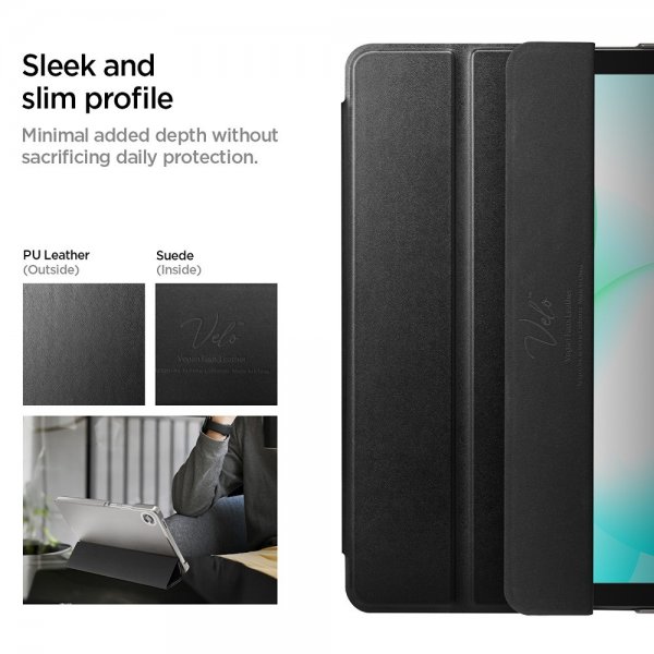 Spigen Samsung Galaxy Tab A9/Tab A11 -kotelo Smart Fold, musta