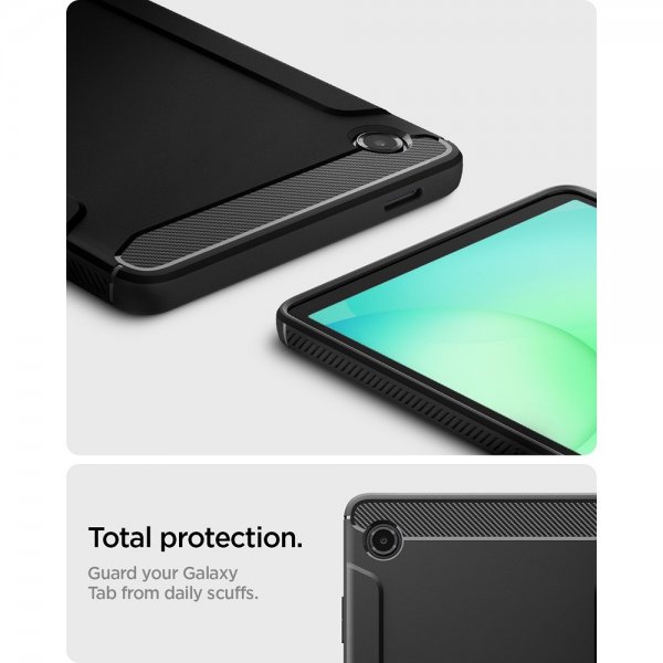 Spigen Samsung Galaxy Tab A9/Tab A11 Suojakuori Rugged Armor Mattamusta