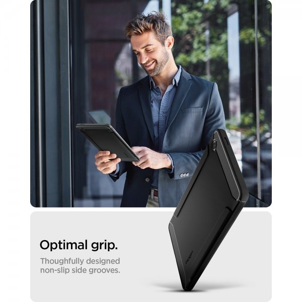 Spigen Samsung Galaxy Tab A9/Tab A11 Suojakuori Rugged Armor Mattamusta
