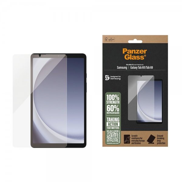 PanzerGlass Samsung Galaxy Tab A9/Tab A11 -näytönsuoja, Ultra-Wide Fit