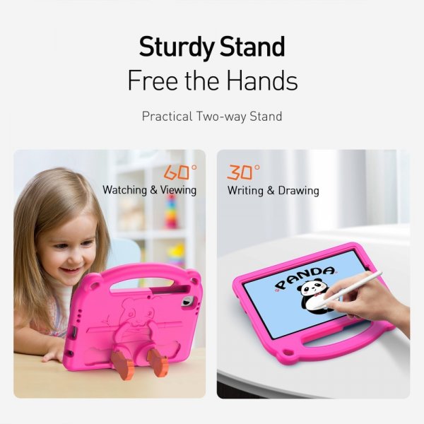 Dux Ducis Samsung Galaxy Tab A7 Lite/Galaxy Tab A9 Suojakuori Panda Magenta