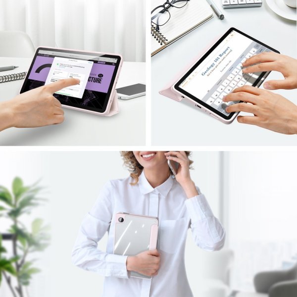 Dux Ducis Samsung Galaxy Tab A9 -kotelo, TOBY Series, vaaleanpunainen