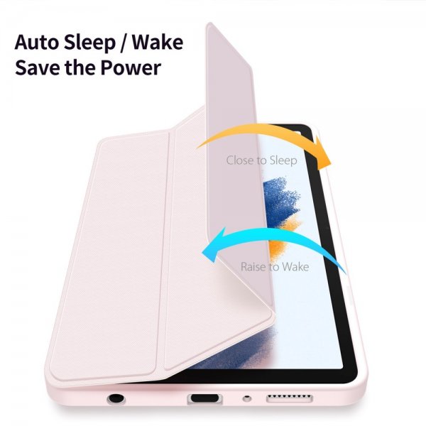 Dux Ducis Samsung Galaxy Tab A9 -kotelo, TOBY Series, vaaleanpunainen