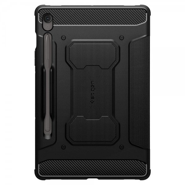 Spigen Samsung Galaxy Tab S10 FE Rugged Armor Pro -suojakuori, mattamusta